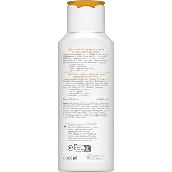 lavera CONDITIONER FOR REPAIR & DEEP CARE - SILICONE FREE - INTENSIVE REPAIR & RICH CARE - VEGAN - NATURAL COSMETICS - 200ML - Image 3